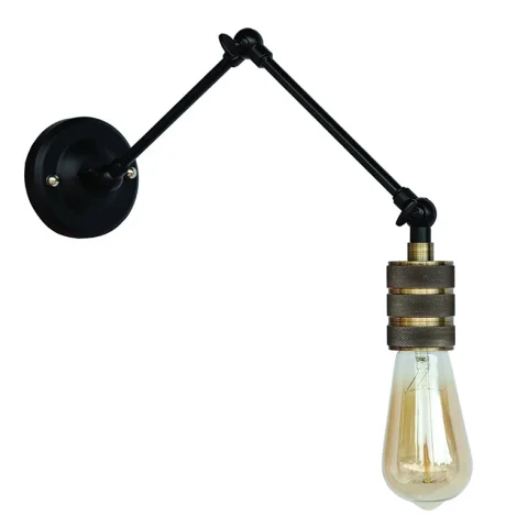 Бра настенное Levistella 752WZ2103-1, E27, 60W, черный корпус, бронзовый патрон