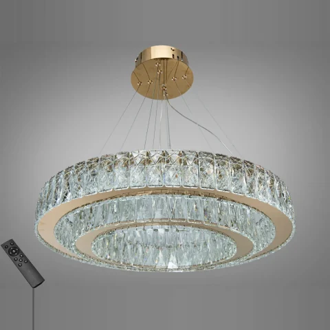 Люстра LED Diasha 575/600+420G золото 105 Вт пульт Люстра LED Diasha 575/600+420G золото 105 Вт пульт