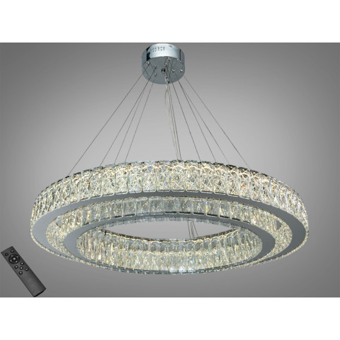 Люстра підвісна LED Diasha 575/800+620HR хром 152 Вт пульт