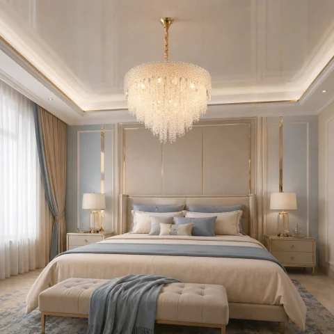 Підвісна кришталева люстра Splendid Ray L5744/600/8 (FGD), золото, 8 ламп E14