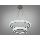 Золота підвісна LED-люстра Diasha 583-600+400G, 2 кільця, 152Вт, 60 см, до 21 м²