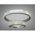 Золота підвісна LED-люстра Diasha 583-600+400G, 2 кільця, 152Вт, 60 см, до 21 м²