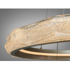 Золота підвісна LED-люстра Diasha 583-600+400G, 2 кільця, 152Вт, 60 см, до 21 м²