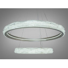 Стильна підвісна LED-люстра для кухні-студії Diasha 583-800+500G золото, 2 кільця, 200 Вт, 80 см, до 30 м2