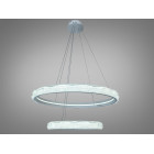 Підвісна LED-люстра в спальню Diasha 583-800+500WH біла, 2 кільця, 200 Вт, 80 см, до 30 м2 Підвісна LED-люстра в спальню Diasha 583-800+500WH біла, 2 кільця, 200 Вт, 80 см, до 30 м2