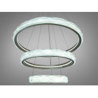 LED-люстра для залу Diasha 583-800+600+400G золото, 3 кільця, 250 Вт, 80 см, до 40 м2