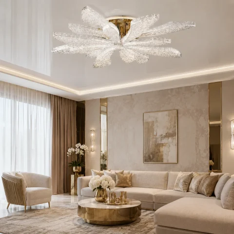 Світлодіодна люстра Splendid Ray LV/8 LED (GD), золото, білий, 110 Вт, від 20-30 м²