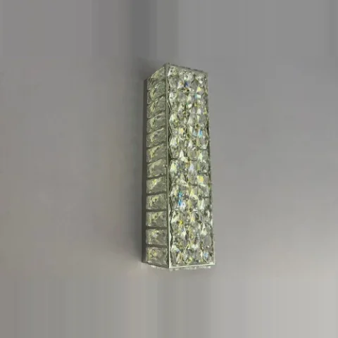 Настінний LED світильник бра Linisoln 595-420 CH хром/кришталь 42 см 12 см, 50 Вт, 3 режими