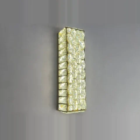 Настінний LED світильник бра Linisoln 595-420 FG золото/кришталь, 42 см, 50 Вт, 3 режими