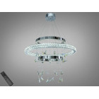 LED-люстра Diasha 598/800+500+400HR хром з метеликами 176 Вт пульт LED-люстра Diasha 598/800+500+400HR хром з метеликами 176 Вт пульт
