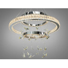 LED-люстра Diasha 598/800+500+400HR хром з метеликами 176 Вт пульт LED-люстра Diasha 598/800+500+400HR хром з метеликами 176 Вт пульт
