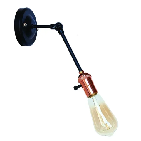 Бра настенное Levistella 752WG1906-1, E27, до 60 Вт, черный, розовое золото