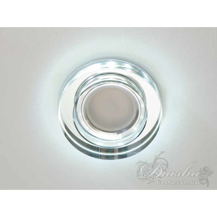 Врізний світильник точковий LED Diasha 6018WH MR16, 40W, IP20, діаметр 9 см, скло, сучасний стиль Врізний світильник точковий LED Diasha 6018WH MR16, 40W, IP20, діаметр 9 см, скло, сучасний стиль