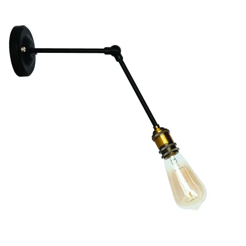 Бра настенное Levistella 752WK1402-1, E27, 60W, черное с золотым патроном