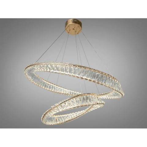 Люстра кршталеві кільця Linisoln 6105-80*50 FG метал, кришталь LED 120Вт 22-27м² 100-50см