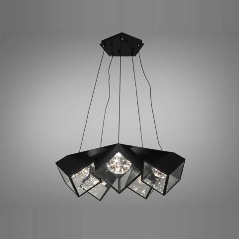 Светодиодная люстра Diasha 6188-5 Loft, 5 плафонов, 20W, черный, минимализм, модерн