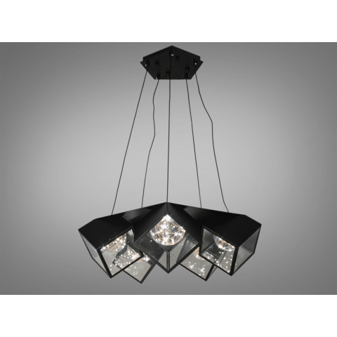 Люстра світлодіодна Diasha 6188-5 Loft, 5 плафонів, 20W, чорний, мінімалізм, модерн