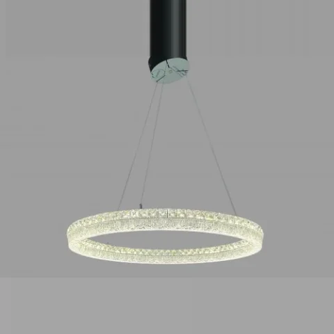 Люстра кільце Linisoln 633-800 метал, кришталь, акрил LED 115 Вт (17–20 м²), 120–50 см, 80 см