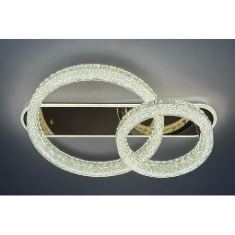Світлодіодна стельова люстра Linisoln 635-60×40 з кришталем, 88×58 см, з пультом і димером
