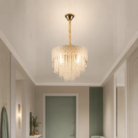 Підвісна кришталева люстра Splendid Ray L5744/400/5 (FGD), золото, 5 ламп E14, від 6–15 м²