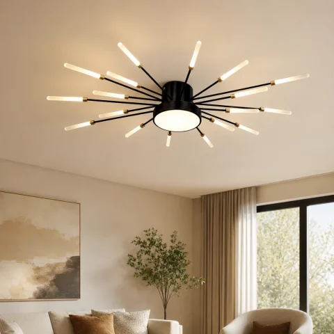 Світлодіодна стельова люстра Artlight 6472/18, 16 Вт, чорна
