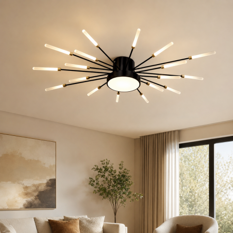 Світлодіодна люстра стельова Artlight 6472/18, 16 Вт, чорна