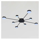Світлодіодна люстра стельова Artlight 6473/8 з вісьмома круглими плафонами, 50 Вт