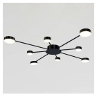 Світлодіодна люстра стельова Artlight 6473/8 з вісьмома круглими плафонами, 50 Вт