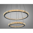 Підвісна LED люстра Diasha 66081/600+400CH, хром, 82 W, освітлення 10-22 м2 Підвісна LED люстра Diasha 66081/600+400CH, хром, 82 W, освітлення 10-22 м2