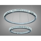 Підвісна LED люстра Diasha 66081/600+400CH, хром, 82 W, освітлення 10-22 м2 Підвісна LED люстра Diasha 66081/600+400CH, хром, 82 W, освітлення 10-22 м2