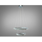 Підвісна LED люстра Diasha 66081/600+400CH, хром, 82 W, освітлення 10-22 м2 Підвісна LED люстра Diasha 66081/600+400CH, хром, 82 W, освітлення 10-22 м2