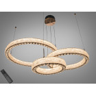 Сучасна підвісна LED-люстра Diasha 662/800+600+400GD золото, 3 кільця, 195W, 140 см, 20-35m2 Сучасна підвісна LED-люстра Diasha 662/800+600+400GD золото, 3 кільця, 195W, 140 см, 20-35m2