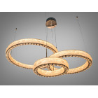 Сучасна підвісна LED-люстра Diasha 662/800+600+400GD золото, 3 кільця, 195W, 140 см, 20-35m2 Сучасна підвісна LED-люстра Diasha 662/800+600+400GD золото, 3 кільця, 195W, 140 см, 20-35m2