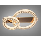 Сучасна стельова LED люстра Diasha 663/600+400GD золото 100 W з пультом 90 см 14-20 м2
