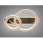 Сучасна стельова LED люстра Diasha 663/600+400GD золото 100 W з пультом 90 см 14-20 м2