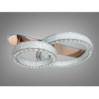 Сучасна стельова LED люстра Diasha 663/600+400GD золото 100 W з пультом 90 см 14-20 м2