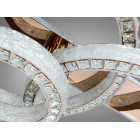 Сучасна стельова LED-люстра кільця з кришталем Diasha 663/800+600+400GD золото, 3 кільця, 200 W, 120 см, 20-30m2 Сучасна стельова LED-люстра кільця з кришталем Diasha 663/800+600+400GD золото, 3 кільця, 200 W, 120 см, 20-30m2