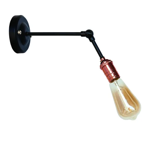 Бра настінне Levistella 752WM1706-1, E27, 60W, чорний з рожевим золотом, сучасний стиль