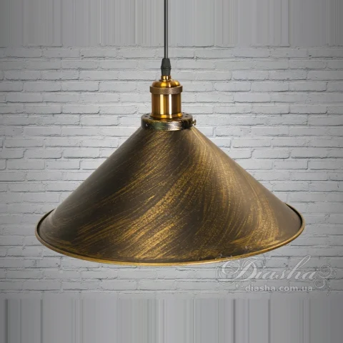 Підвісний світильник Diasha 6855-360-BK-G Loft, 1×E27, 40 Вт, чорний (висота 109 см, IP20)