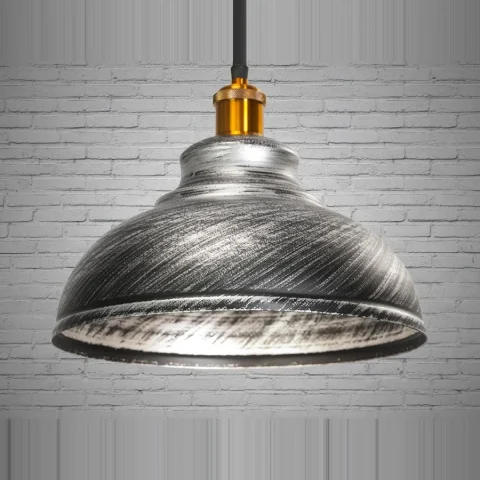 Світильник підвісний Diasha 6858-300-BK-SV Loft, 111 см, E27, 1×40 Вт, металевий