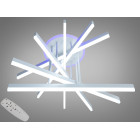 Стельова світлодіодна люстра Diasha 7010WH LED 3color, димер, пульт, 102 W, 65 см, 12-18m2