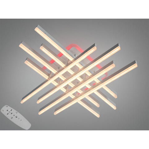 Стельова LED люстра Diasha 7012WH LED 3color dimme біла 136 Вт пульт димер підсвітка