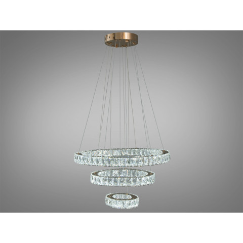 Люстра LED Diasha 7201-8A/580+400+200G кільцева, 66W, золото, регульована висота, пульт ДУ, IP20, сучасний стиль для дому Люстра LED Diasha 7201-8A/580+400+200G кільцева, 66W, золото, регульована висота, пульт ДУ, IP20, сучасний стиль для дому