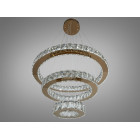 Люстра LED Diasha 7201-8A/580+400+200G кільцева, 66W, золото, регульована висота, пульт ДУ, IP20, сучасний стиль для дому