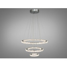 Люстра LED Diasha 7201-8W/580+400+200HR 66W, хром, дизайнерський стиль, регульована висота, пульт ДУ