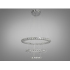 Люстра LED Diasha 7201-8W/580+400+200HR 66W, хром, дизайнерський стиль, регульована висота, пульт ДУ