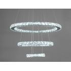 Люстра LED Diasha 7201-8W/580+400+200HR 66W, хром, дизайнерський стиль, регульована висота, пульт ДУ