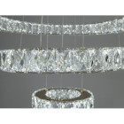 Кришталева LED люстра Linisoln 7201F/650+450+250 FG у золоті, 3 кільця, 140 W
