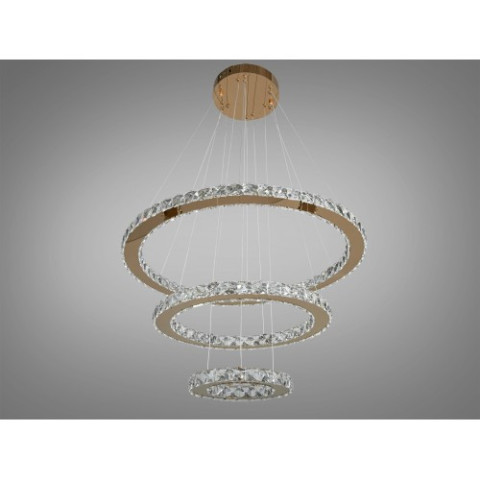 Люстра Linisoln 7201W/650+450+250 хрустальна LED 65см 40см 20см, регульована висота, 70Вт