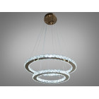Люстра стельова LED Diasha 7206-8W/580+400G Кришталеві кільця, 65W, золото, сучасний стиль, регулювання висоти, пульт ДУ Люстра стельова LED Diasha 7206-8W/580+400G Кришталеві кільця, 65W, золото, сучасний стиль, регулювання висоти, пульт ДУ